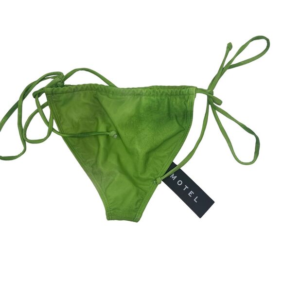 Motel Leyna Bikini Bottom Watercolor Green NWT Womens XS - Picture 4 of 7